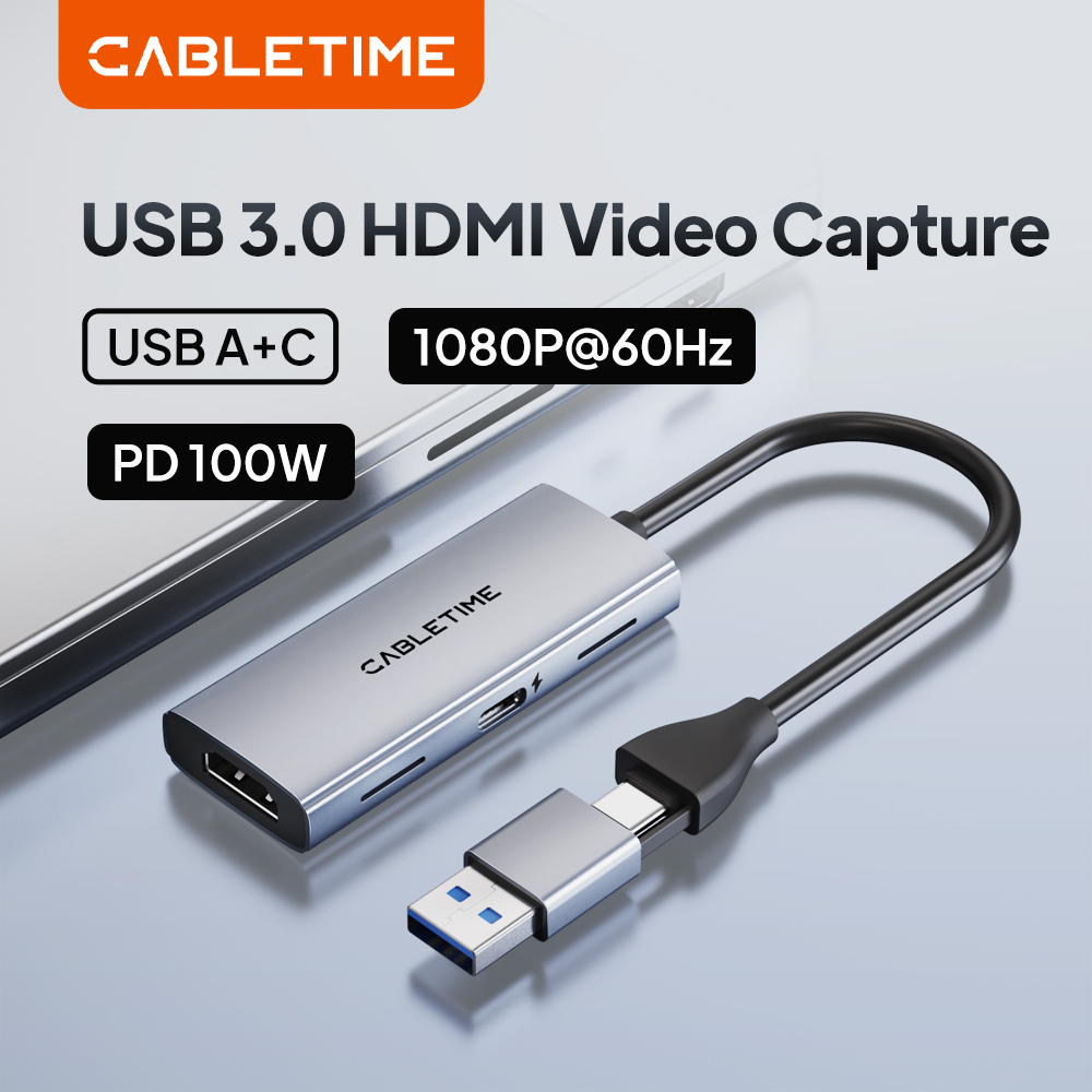 Pc Gaming Video - CABLETIME 4K ビデオキャプチャカード PD 100W USB/Type-C