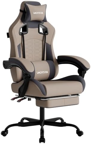 Pc Gaming Chair - マッサージ機能付きゲーミングチェア、人間工学に基づいたフットレスト付きPCゲーミングチェア、快適なヘッドレストとランバーサポート、ハイバック