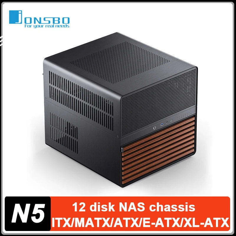 Atx Power Supply - JONSBO N5 ブラック NAS ケース 12