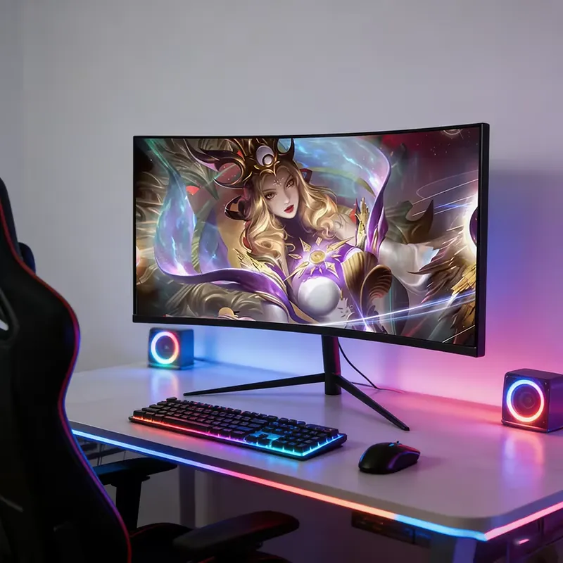 High Refresh Monitor - FY 4K曲面モニター 240Hz ウルトラワイドゲーミングスクリーン ゲーマー向け 高リフレッシュレート