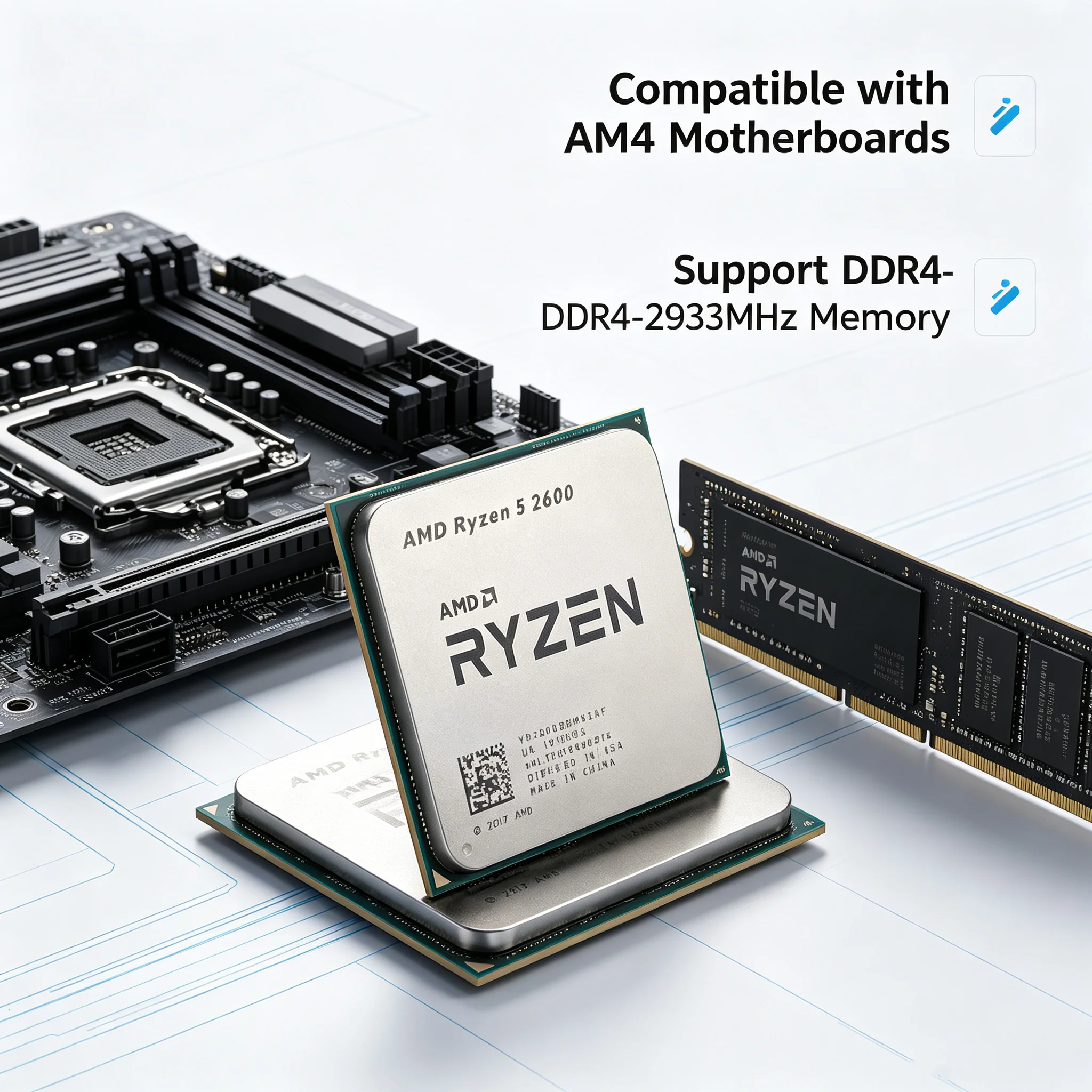 Pc Gaming Amd Ryzen 5 - AMD Ryzen 5 2600 プロセッサー 3.4GHz