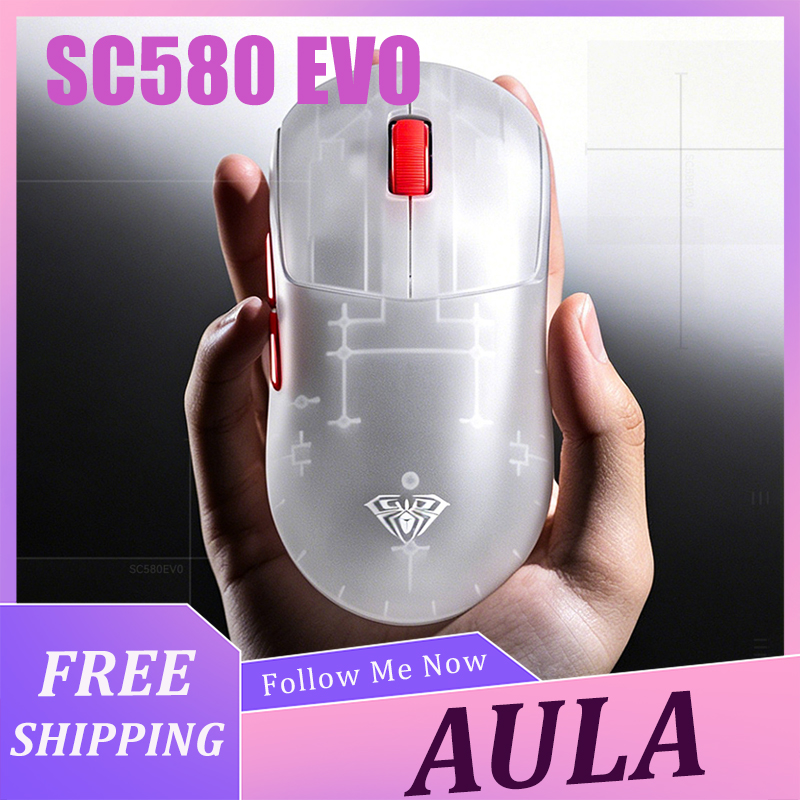 Wireless Gaming Mouse - AULA SC580 EVO マウス 軽量ワイヤレス トライモードマウス