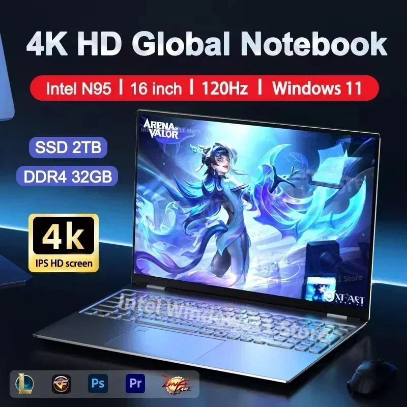 Pc Gaming Second - 新型ノートパソコン Intel N95 4K HD 120HZディスプレイ