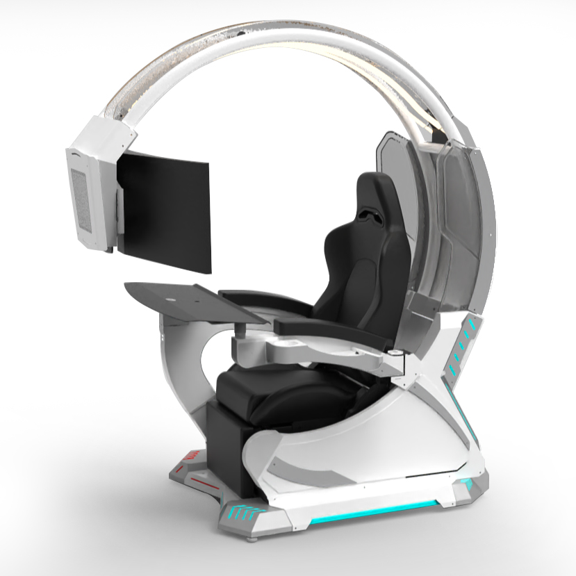 Pc Gaming Chair - カスタムサポート2画面対応スーパードリームポッド無重力リクライニングチルト式PCゲーミングレーシングチェアゲーミングコックピット