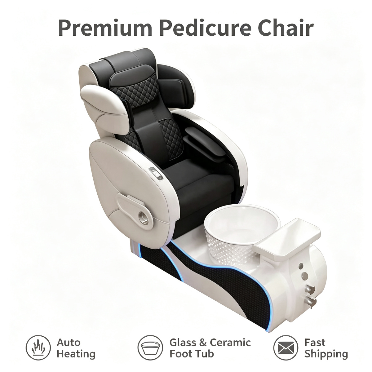 Pc Gaming Chair - ゲーミングスタイルペディキュアスパチェア LEDライト付き電動フットマッサージサロンチェア