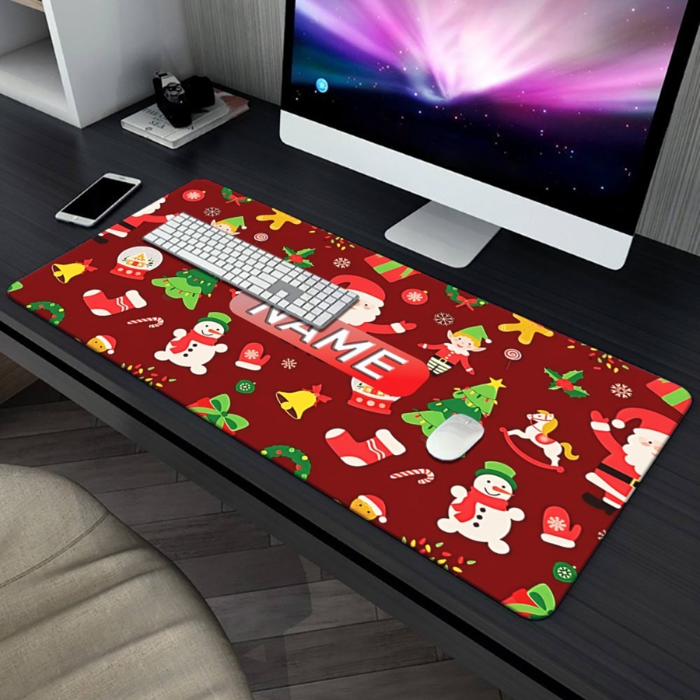 1pc 漫画クリスマスカスタムデスクマットサンタトナカイスノ - Pc Gaming Names のレビューと価格
