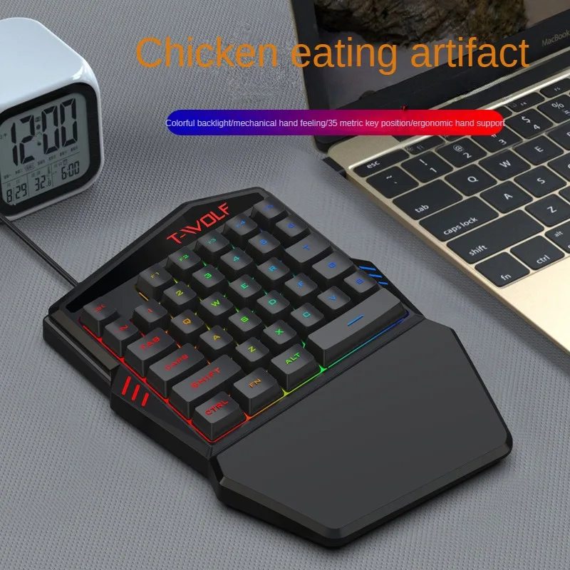 T-wolf-tf900片手キーボードセット、鶏と食事のため - Pc Gaming Kit のレビューと価格