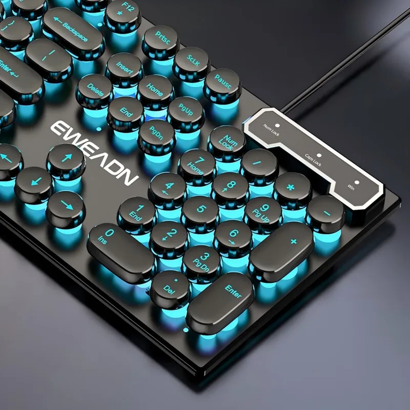 レトロパンクメカニカル風キーボードマウスセット有線ワイヤレス - Wireless Gaming Mouse のレビューと価格