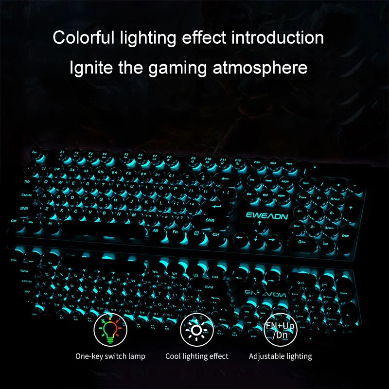 レトロパンクメカニカル風キーボードマウスセット有線ワイヤレス - Wireless Gaming Mouse のレビューと価格