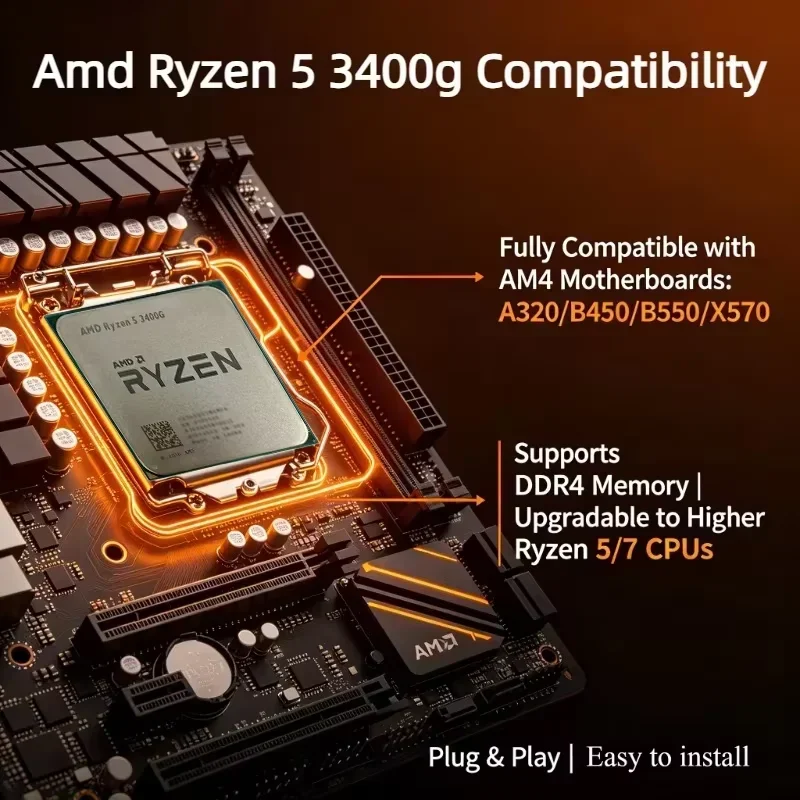AMD Ryzen 5 3400G R5 3400G CPU - Pc Gaming Amd Ryzen 5 のレビューと価格
