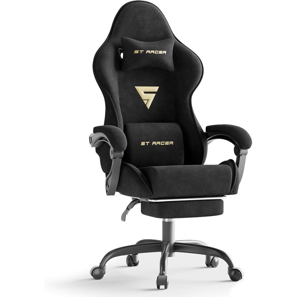 ベルベット生地のエルゴノミクスゲーミングチェア、フットレスト - Pc Gaming Chair のレビューと価格