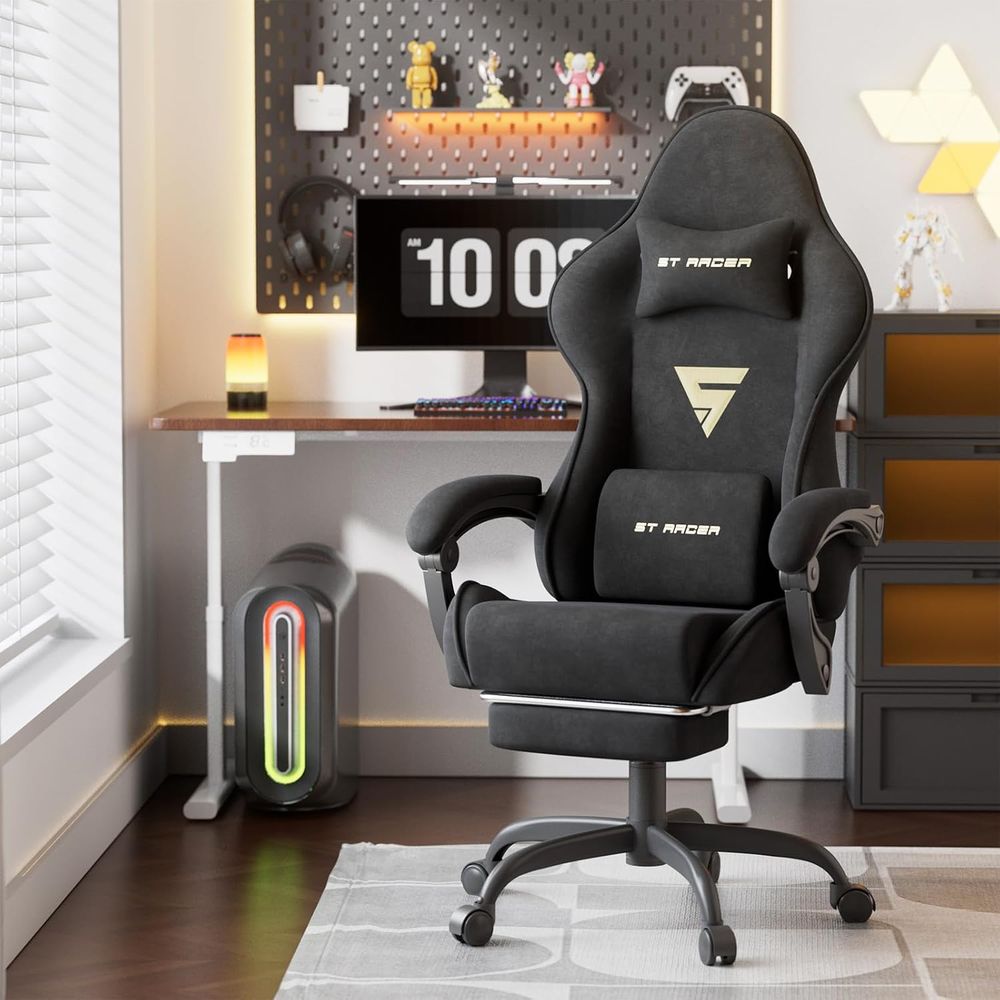 ベルベット生地のエルゴノミクスゲーミングチェア、フットレスト - Pc Gaming Chair のレビューと価格