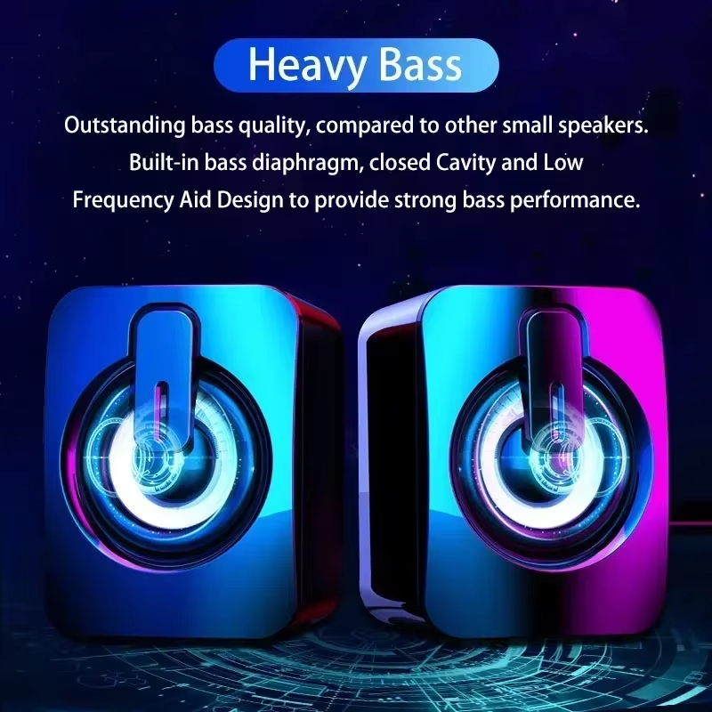 Niye USB 有線デスクトップゲーミングコンピュータスピ - Gaming Speaker のレビューと価格