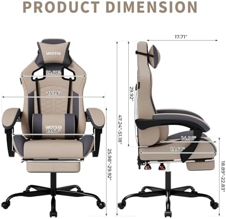 マッサージ機能付きゲーミングチェア、人間工学に基づいたフット - Pc Gaming Chair のレビューと価格