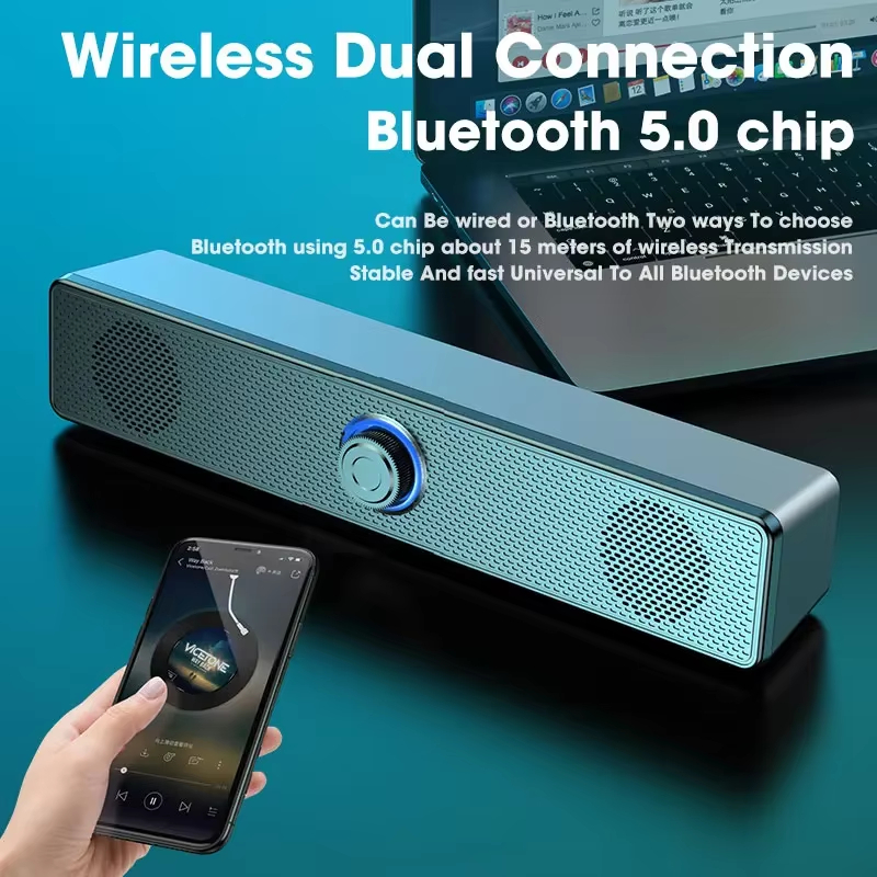 Bluetooth 5.0 4D サラウンド サウンドバー  - Gaming Speaker のレビューと価格