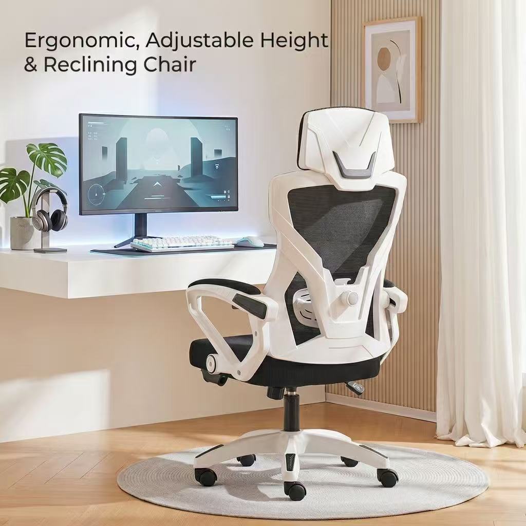 人間工学に基づいたゲーミングオフィスチェア、フットレスト付き - Pc Gaming Chair のレビューと価格