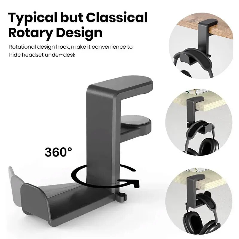 ユニバーサルデスクトップ360 °   回転式ヘッドフォンス - Pc Gaming Desk のレビューと価格