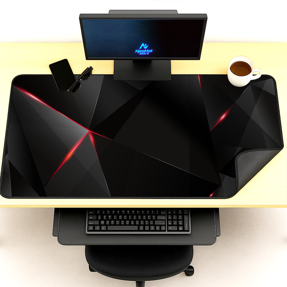 黒マウスパッド 1200x600 マウスパッド 5mm デス - Pc Gaming Names のレビューと価格