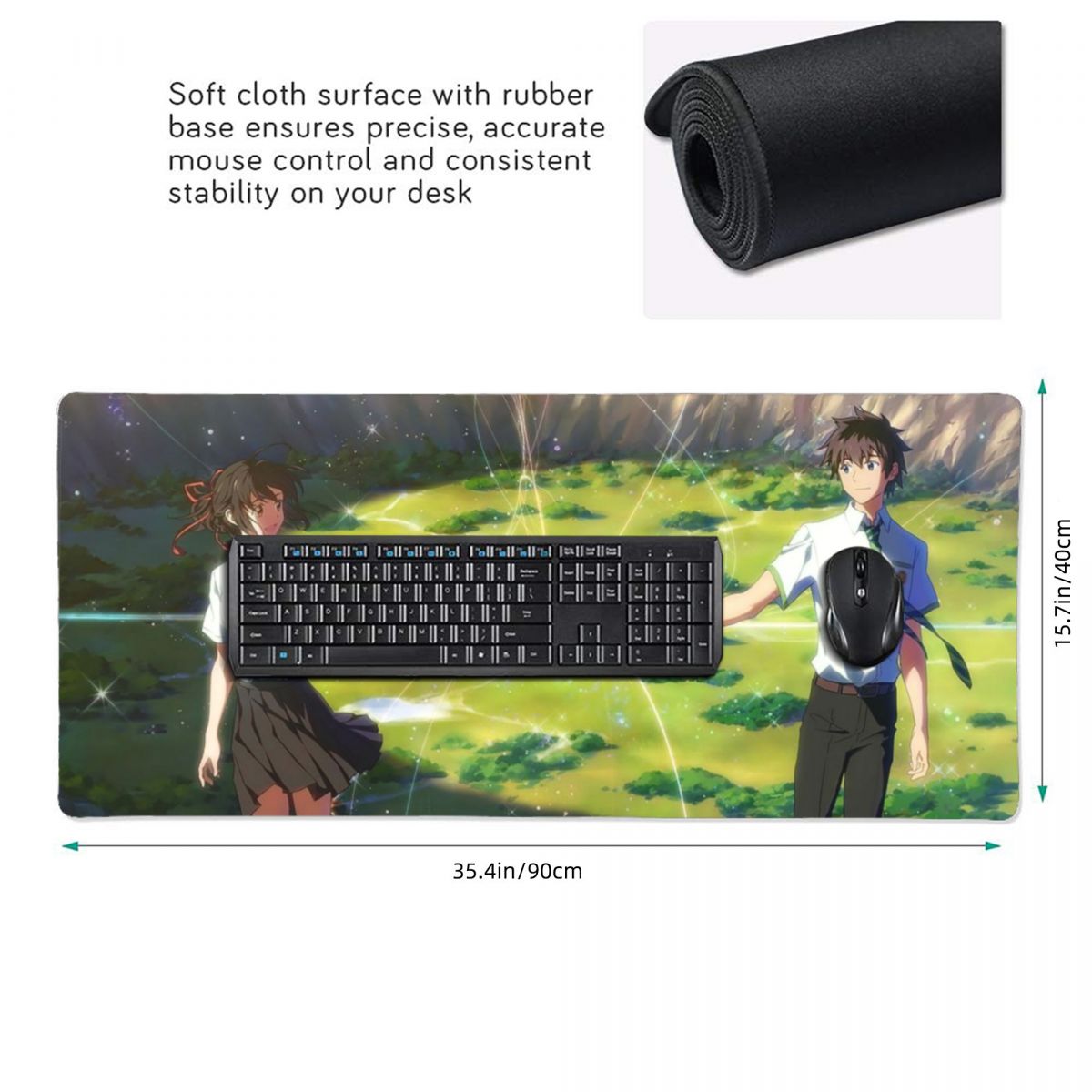 日本アニメ「君の名は」大型マウスパッドコンピューターキーボー - Pc Gaming Names のレビューと価格