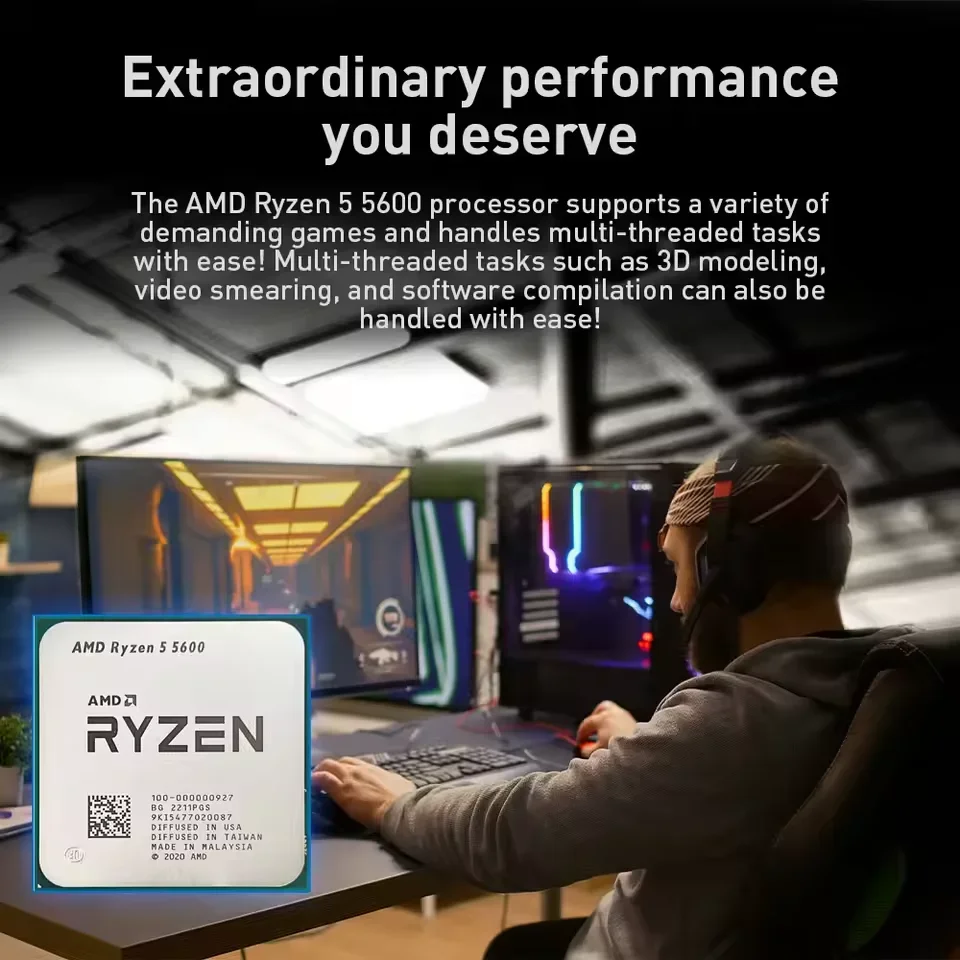 AMD Ryzen 5 5600 プロセッサー AMD R5 - Pc Gaming Amd Ryzen 5 のレビューと価格