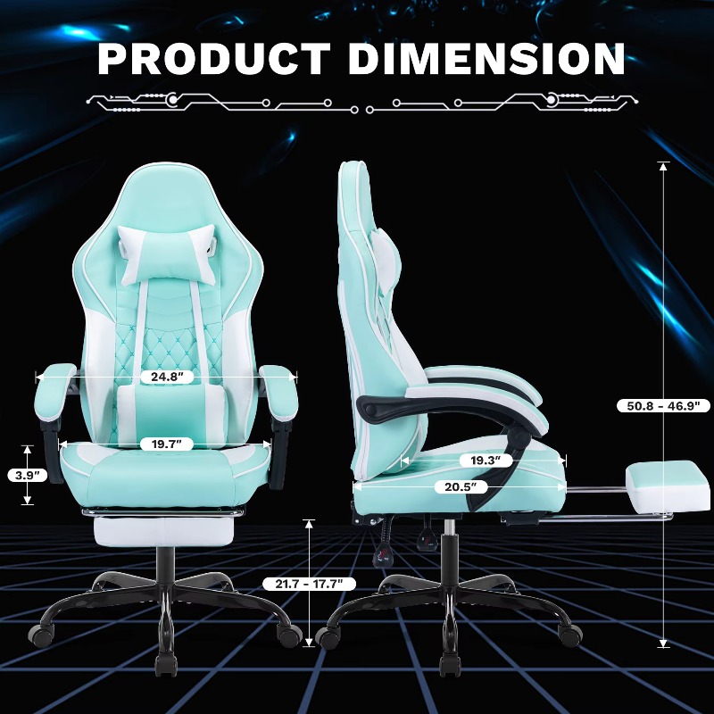 マッサージ機能付きゲーミングチェア、人間工学に基づいたPCゲ - Pc Gaming Chair のレビューと価格