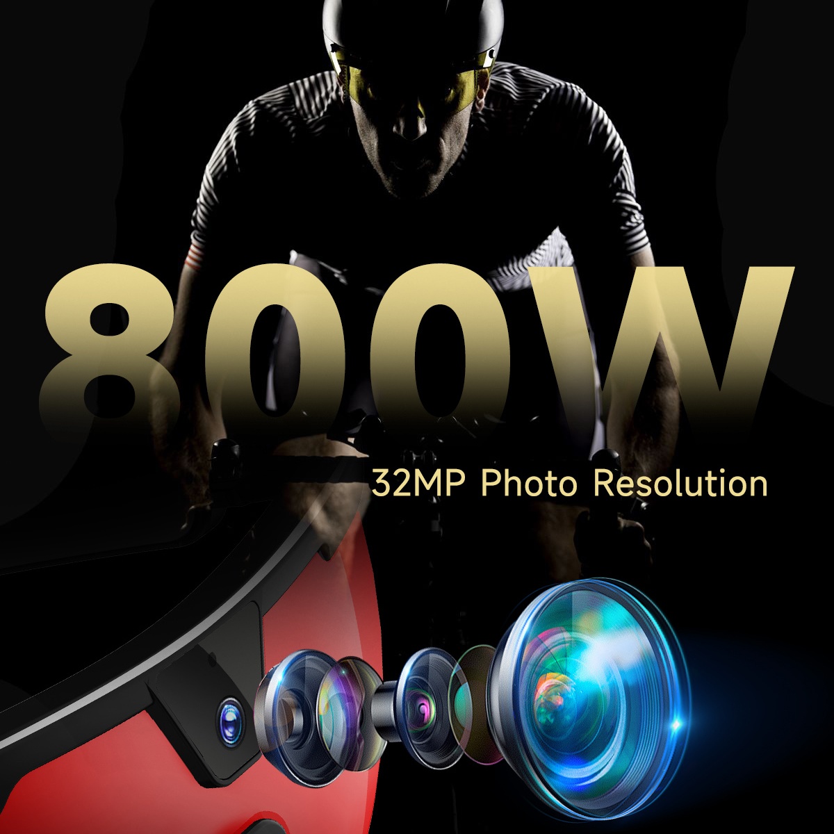 新型AIカメラメガネ 30MP写真 1200P動画 Blue - Gaming Speaker のレビューと価格