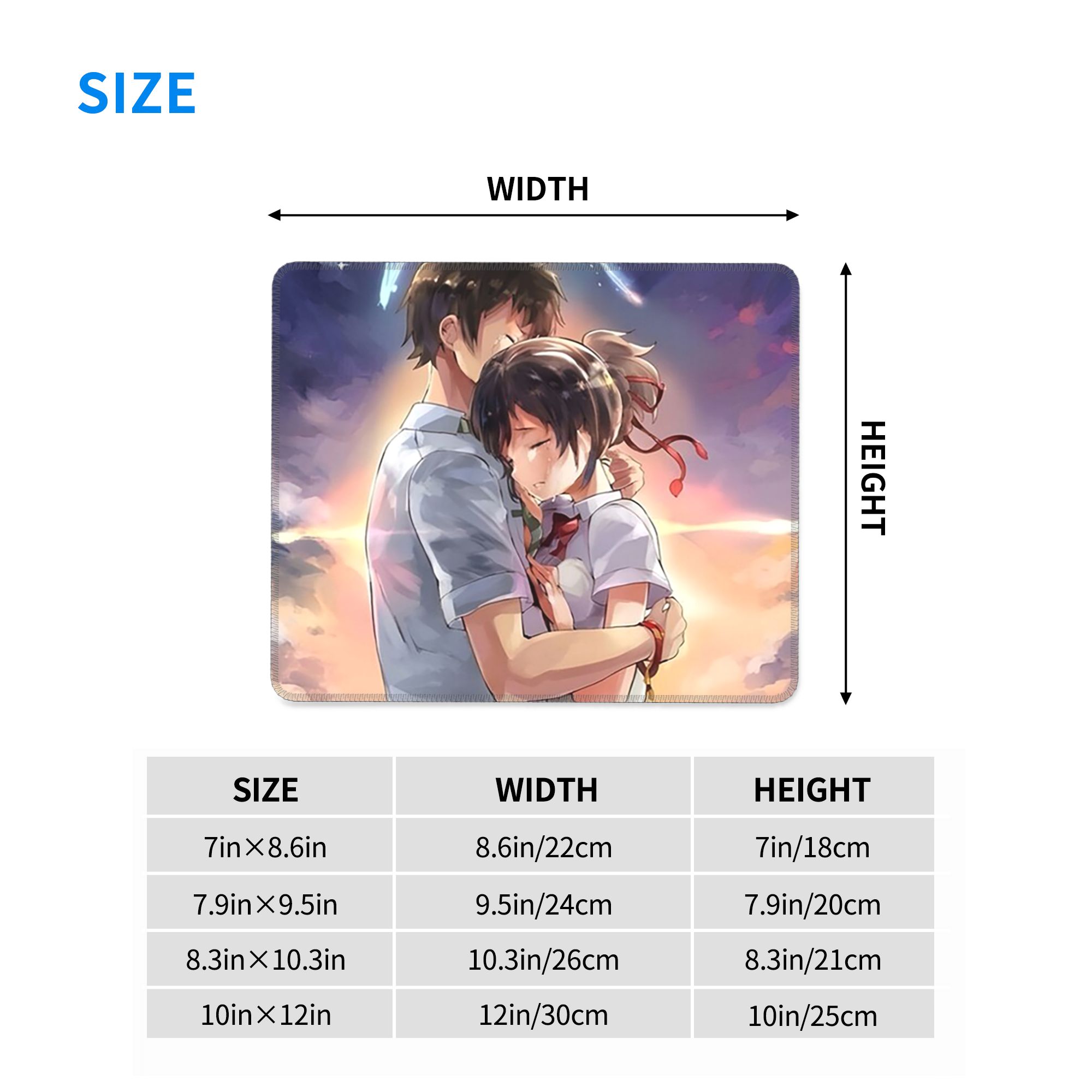 日本アニメ「君の名は」マウスパッドコンピューターキーボードマ - Pc Gaming Names のレビューと価格