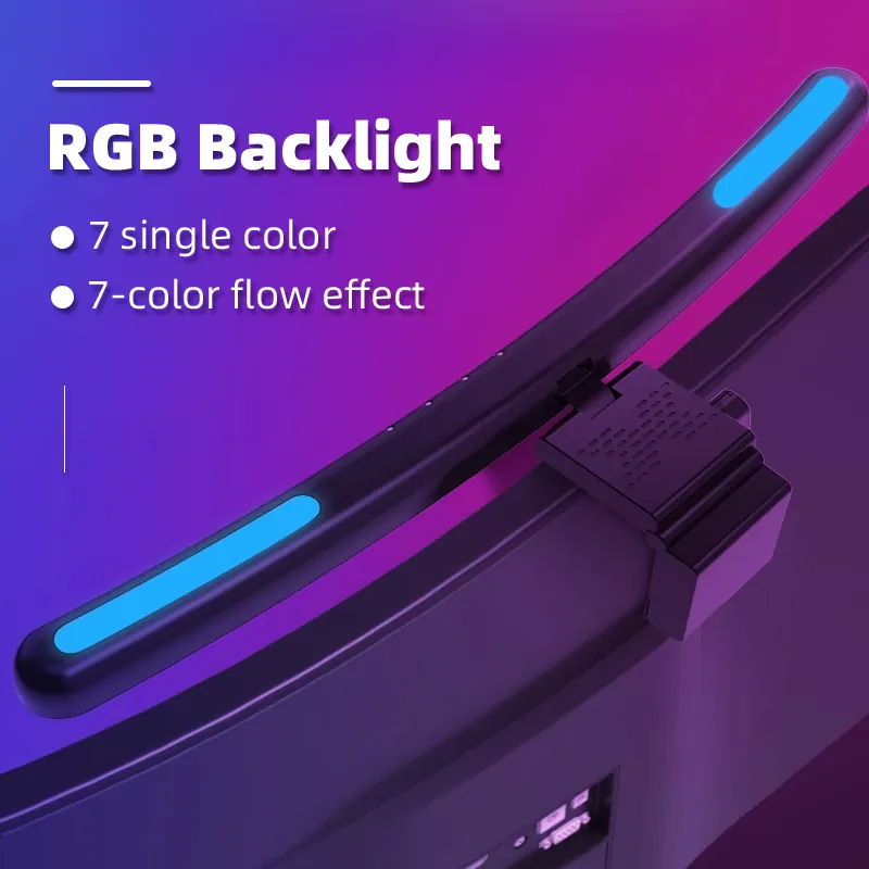 湾曲したLEDモニターライトバー,USB,RGB,PCスクリ - Pc Gaming Handheld のレビューと価格